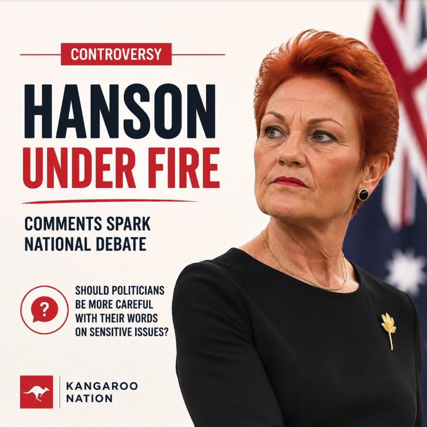 Kangaroo Nation graphic: Hanson under fire as comments spark national debate