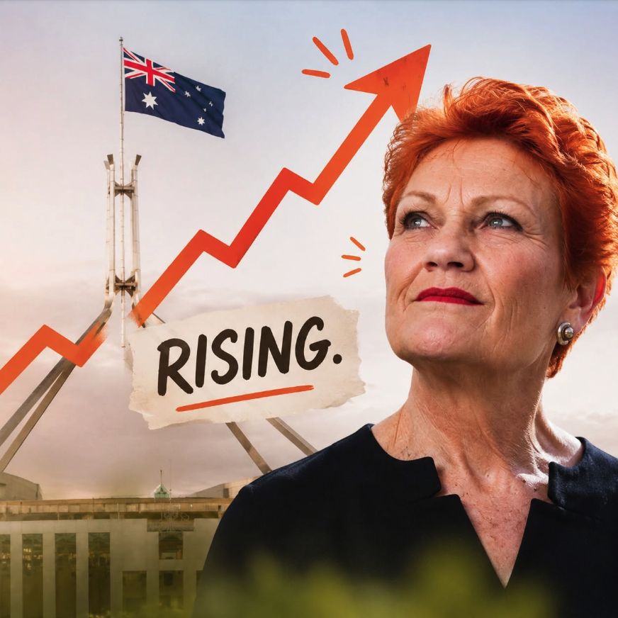 One Nation polling rise graphic